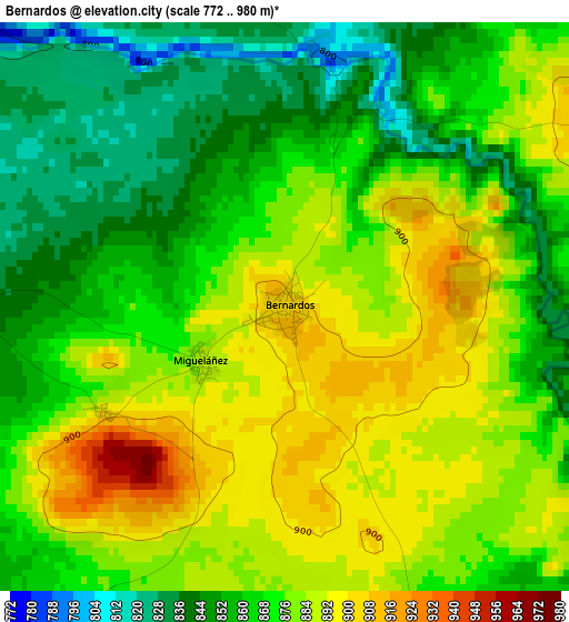 Bernardos elevation map