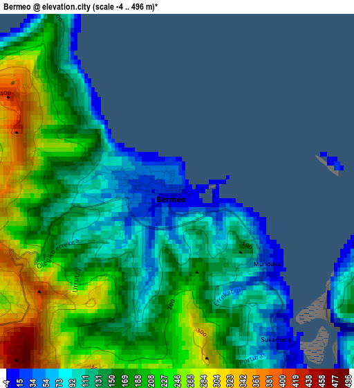 Bermeo elevation map