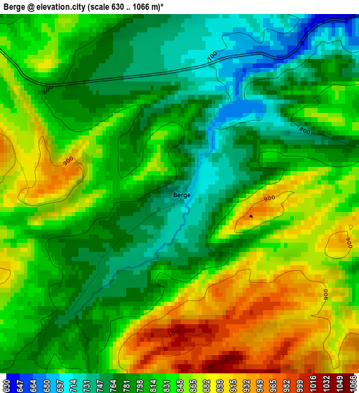 Berge elevation map