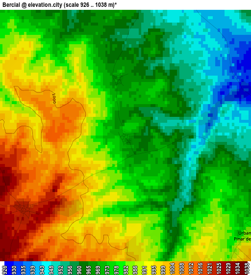 Bercial elevation map