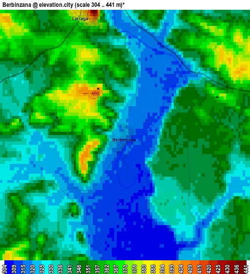 Berbinzana elevation map