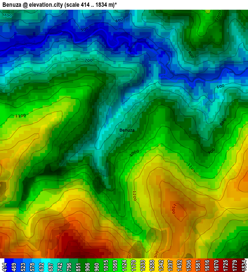 Benuza elevation map