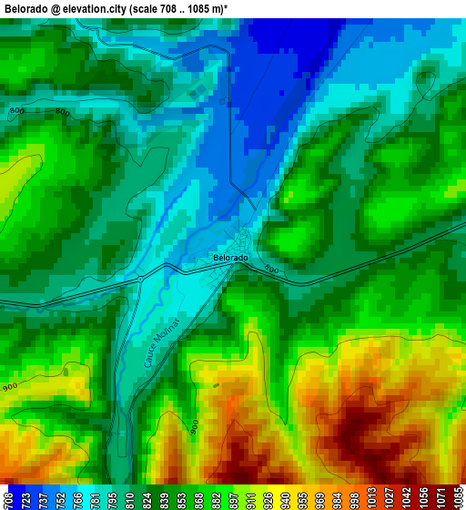 Belorado elevation map