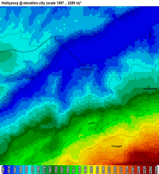 Halilçavuş elevation map