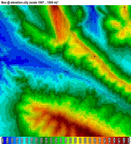 Bea elevation map