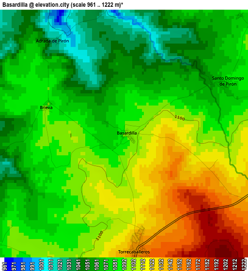 Basardilla elevation map