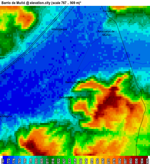 Barrio de Muñó elevation map