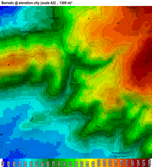 Barrado elevation map