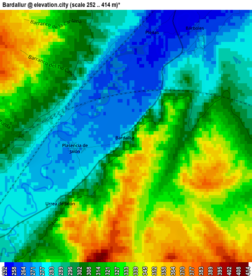 Bardallur elevation map