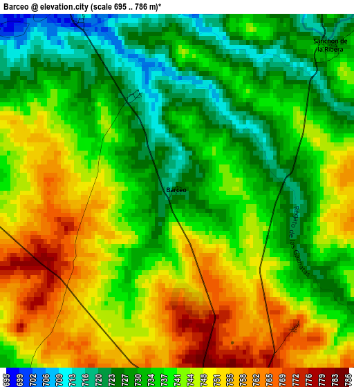 Barceo elevation map