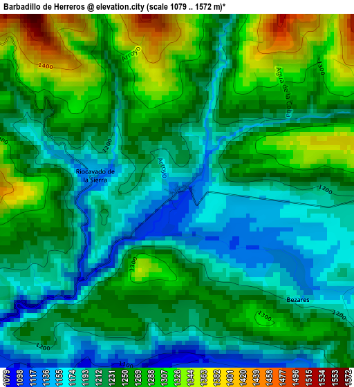 Barbadillo de Herreros elevation map