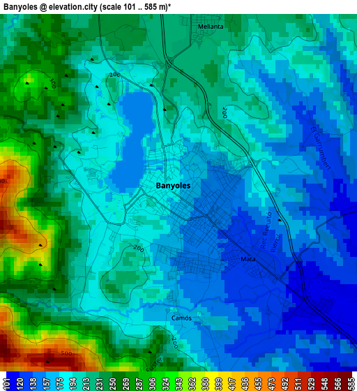 Banyoles elevation map