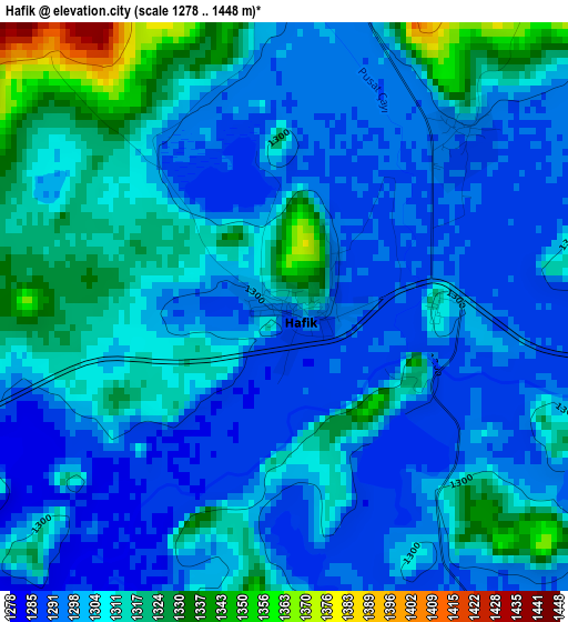 Hafik elevation map