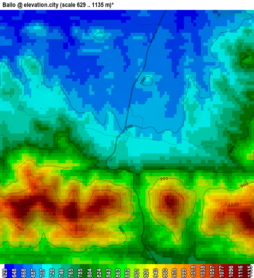 Bailo elevation map