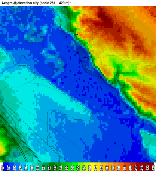 Azagra elevation map