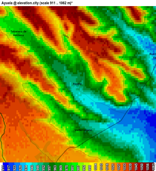 Ayuela elevation map