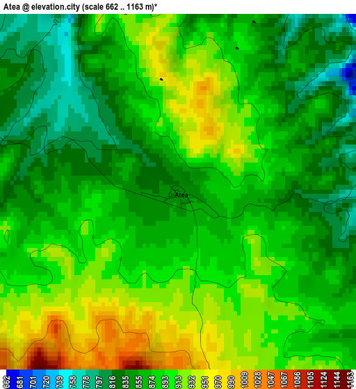 Atea elevation map