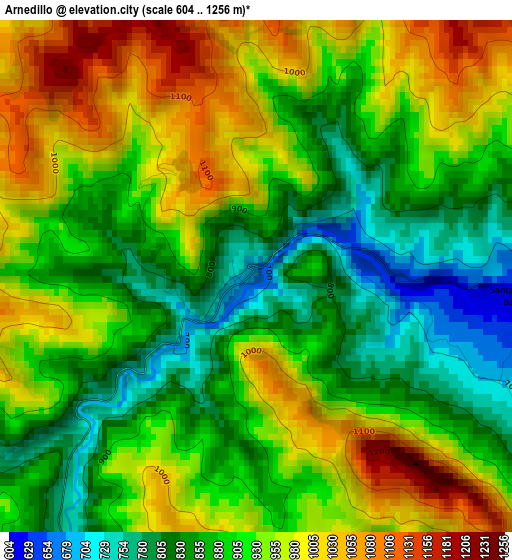 Arnedillo elevation map