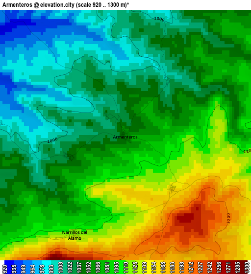 Armenteros elevation map