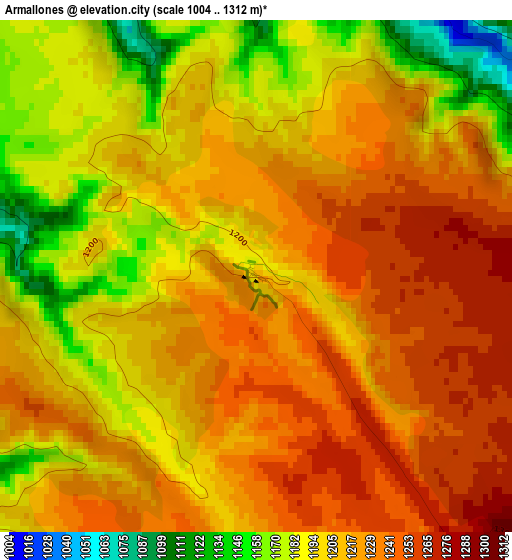 Armallones elevation map