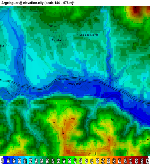 Argelaguer elevation map