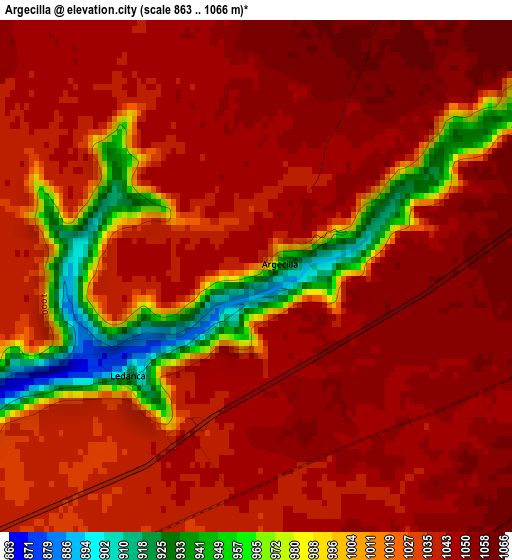 Argecilla elevation map