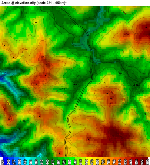 Areso elevation map