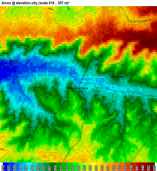 Arcos elevation map