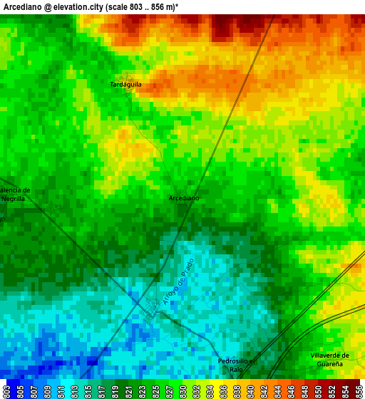 Arcediano elevation map