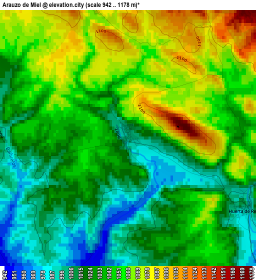 Arauzo de Miel elevation map