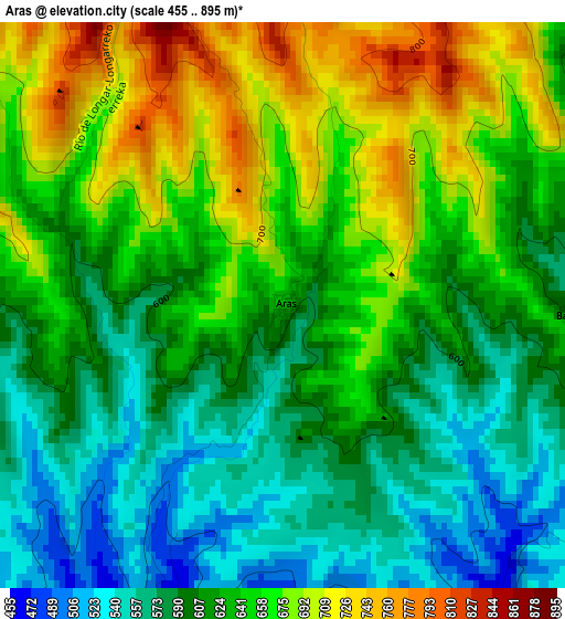 Aras elevation map