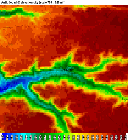 Antigüedad elevation map