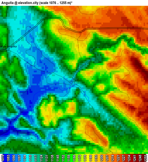 Anguita elevation map