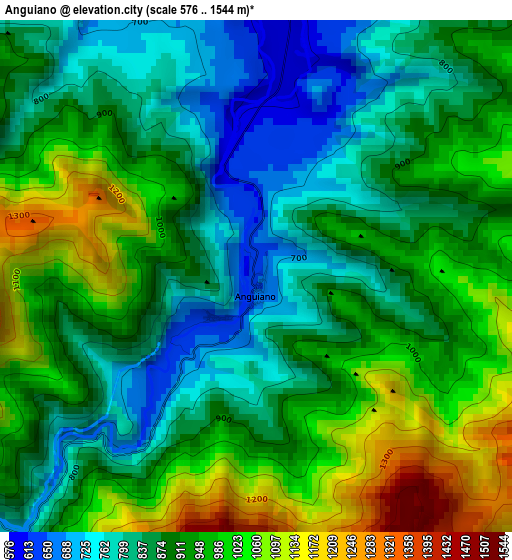 Anguiano elevation map