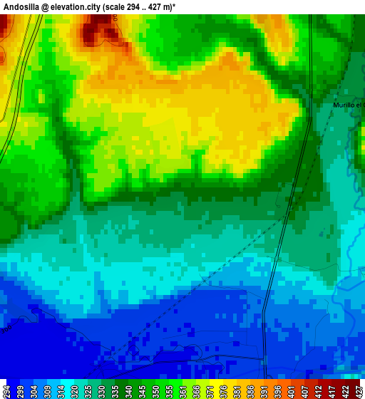 Andosilla elevation map