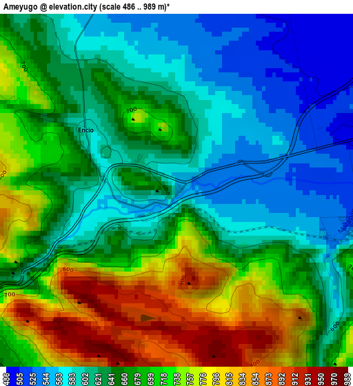 Ameyugo elevation map