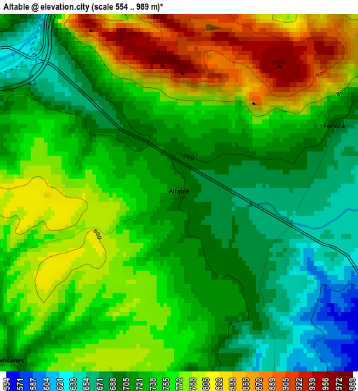 Altable elevation map