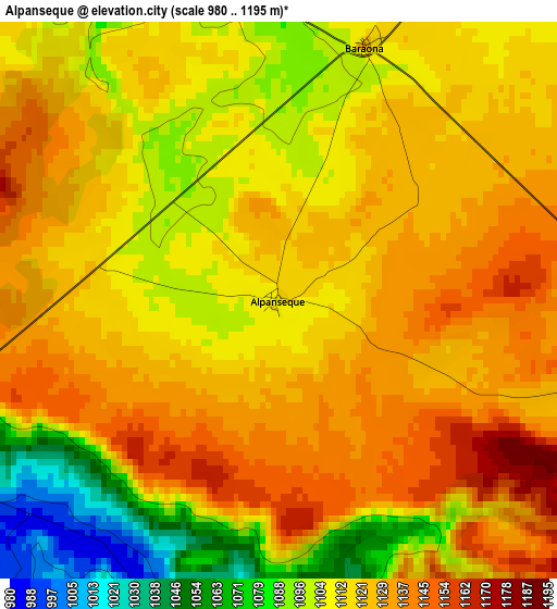 Alpanseque elevation map