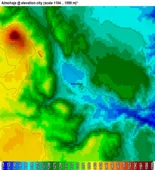 Almohaja elevation map