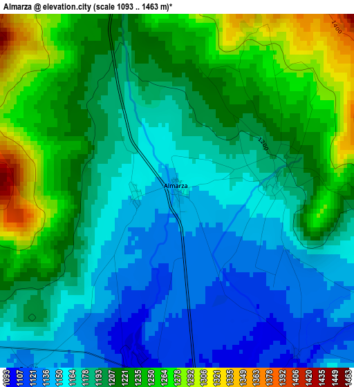 Almarza elevation map