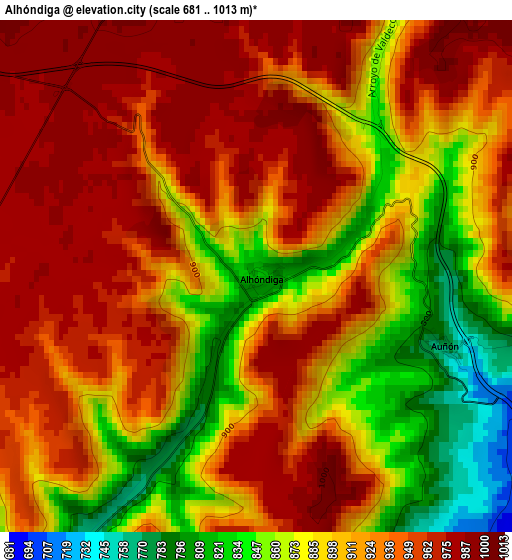 Alhóndiga elevation map