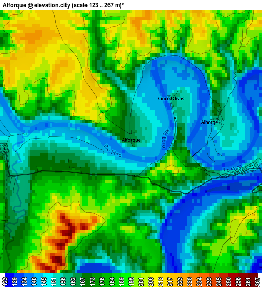 Alforque elevation map