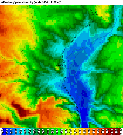 Alfambra elevation map