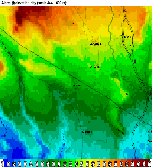 Alerre elevation map