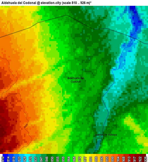 Aldehuela del Codonal elevation map