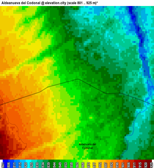 Aldeanueva del Codonal elevation map