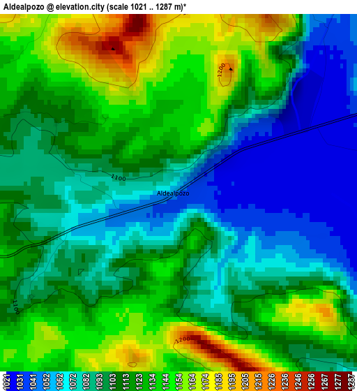 Aldealpozo elevation map