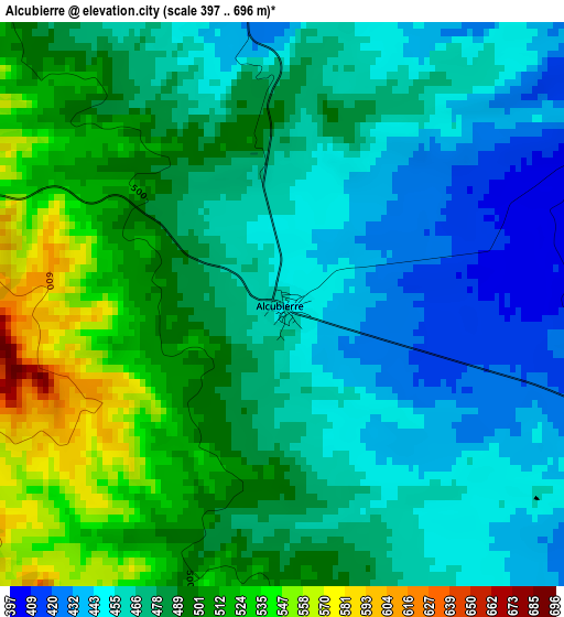 Alcubierre elevation map