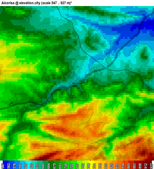 Alcorisa elevation map