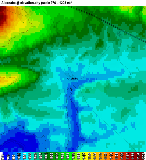 Alconaba elevation map